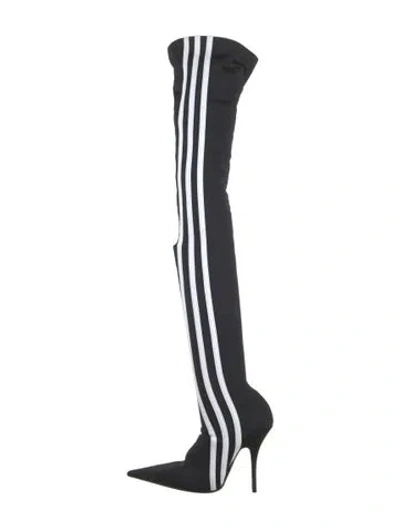 Pre-owned Balenciaga X Adidas Printed Sock Boots In Black