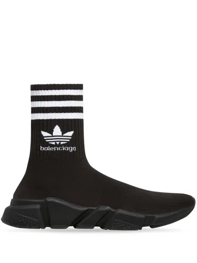 Balenciaga X Adidas Speed High-top Sneakers In Black