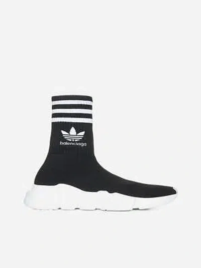 Pre-owned Balenciaga X Adidas Speed It Sneakers In Black