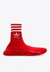 Balenciaga X Adidas Speed Sock-style Sneakers In Red