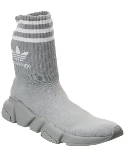 Balenciaga X Adidas Speed Sock Sneaker In Gray