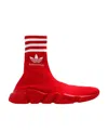Balenciaga X Adidas Speed Sock-style Sneakers In Red