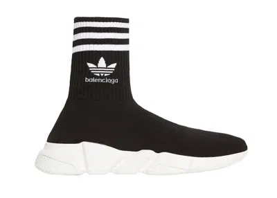 Pre-owned Balenciaga X Adidas Speed Trainer Black White (women's) Sneakers In Core Black/footwear White In Multi