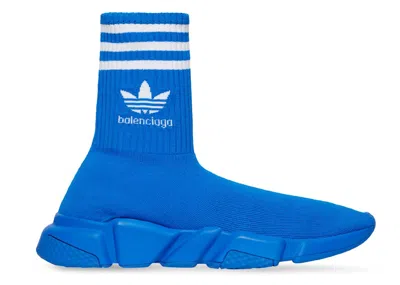 Pre-owned Balenciaga X Adidas Speed Trainer (women's) Sneakers In Blue/white