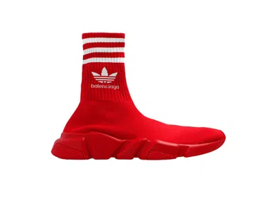 Pre-owned Balenciaga X Adidas Speed Trainer (women's) Sneakers In Red/white
