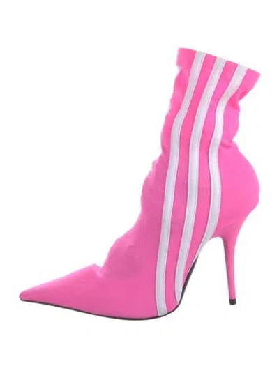Pre-owned Balenciaga X Adidas Striped Boots In Pink