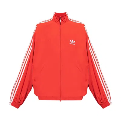 Pre-owned Balenciaga X Adidas Tracksuit Jacket 'red' | Men's Size 46