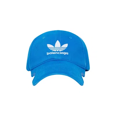 Pre-owned Balenciaga X Adidas Trefoil Logo Cap 'blue/white' | Men's Size Onesize