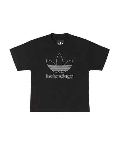 Balenciaga X Adidas Trefoil Logo-print T-shirt In Black