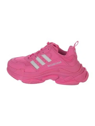 Pre-owned Balenciaga X Adidas Triple S Chunky Sneakers In Pink