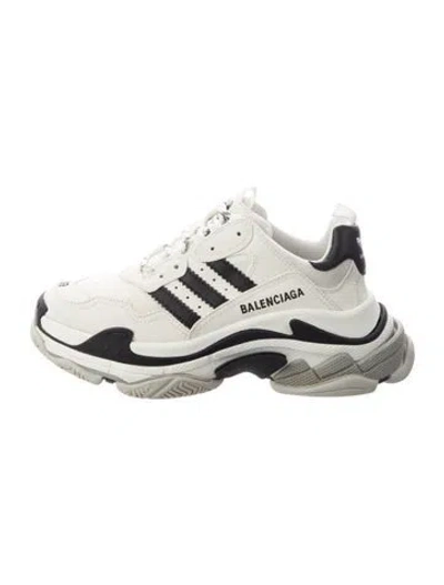 Pre-owned Balenciaga X Adidas Triple S (w) Chunky Sneakers In White