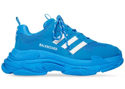 Pre-owned Balenciaga X Adidas Triple S (women's) Sneakers In Blue/white In Multi