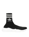 Balenciaga X Adidas Woman Sneakers Black Size 8 Textile Fibers In Black