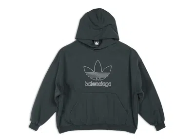 Pre-owned Balenciaga X Adidas Women's Large Fit Hoodie In Green