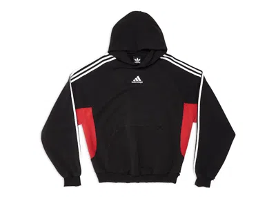 Pre-owned Balenciaga X Adidas Women's Small Fit Hoodie In Black Red