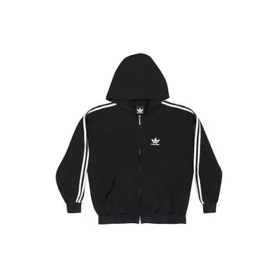 Pre-owned Balenciaga X Adidas Zipup Hoodie Small Fit In Black