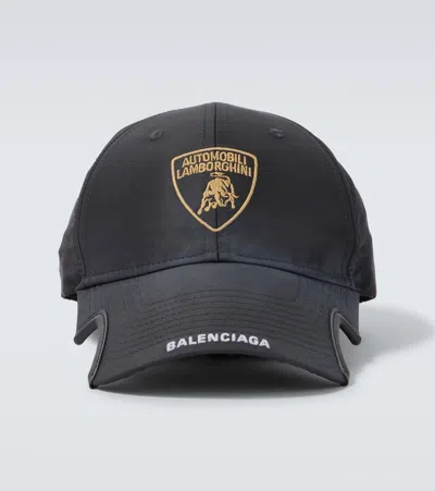 Balenciaga X Automobili Lamborghini Baseball Cap In Black