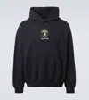 Balenciaga Black Hoodie With Fixed Hood And Logo Print On The Front In Cotton Man In Black