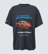 Balenciaga Black Crewneck T-shirt With Maxi Print On Front And Rear In Cotton Man