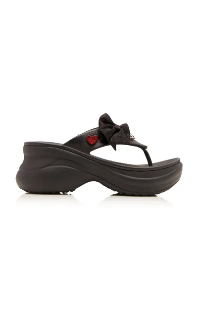 BALENCIAGA X CROC RUBBER THONG SANDALS