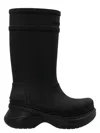 Balenciaga Black Crocs Edition Rubber Boots