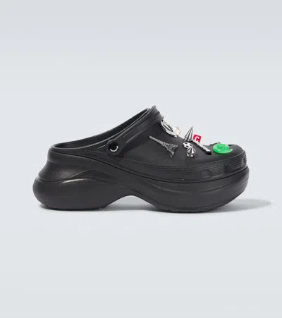 Balenciaga Black Crocs Jibbitz Clogs