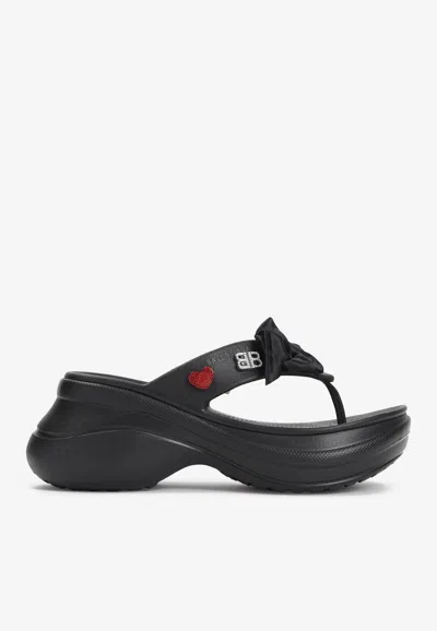 Balenciaga X Crocs Jibbitz Flatform Slippers