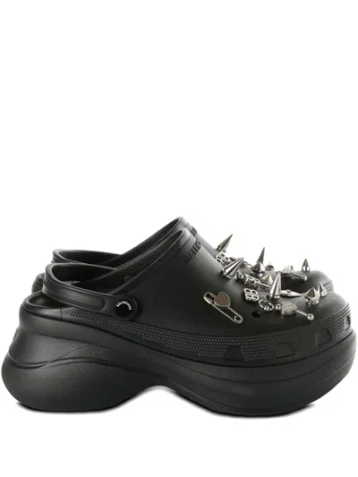 Balenciaga X Crocs Jibbitz™ Mules In Black
