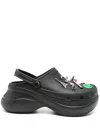 Balenciaga Platform Sandals Embellished Ventilation Holes In Black