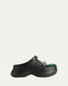 Balenciaga Platform Sandals Embellished Ventilation Holes In Black