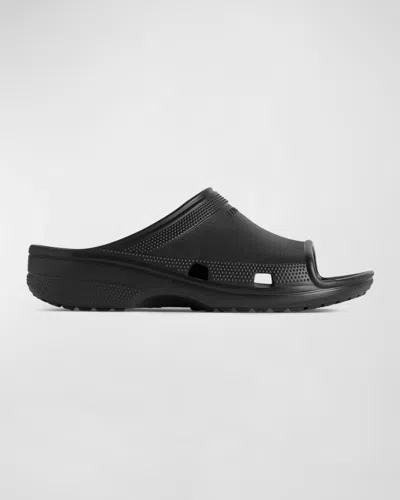 BALENCIAGA X CROCS MEN'S RUBBER SLIDE SANDALS