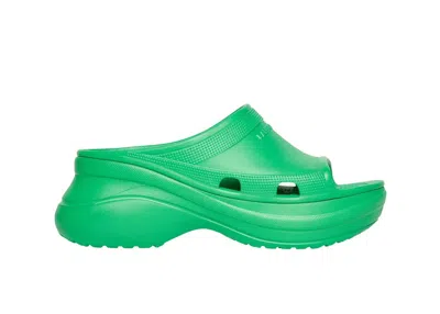 Pre-owned Balenciaga X Crocs Pool Slide Sandals (women's) Sneakers In Green