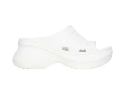 Pre-owned Balenciaga X Crocs Pool Slide Sandals (women's) Sneakers In White