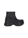 Balenciaga Black Crocs Edition Rubber Boots In Black  