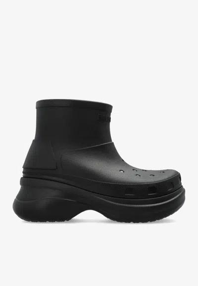 BALENCIAGA X CROCS RUBBER PLATFORM BOOTS