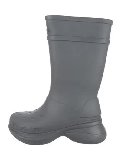 Pre-owned Balenciaga X Crocs Rubber Rain Boots In Gray