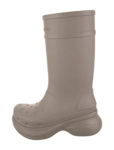 Pre-owned Balenciaga X Crocs Rubber Rain Boots In Neutral
