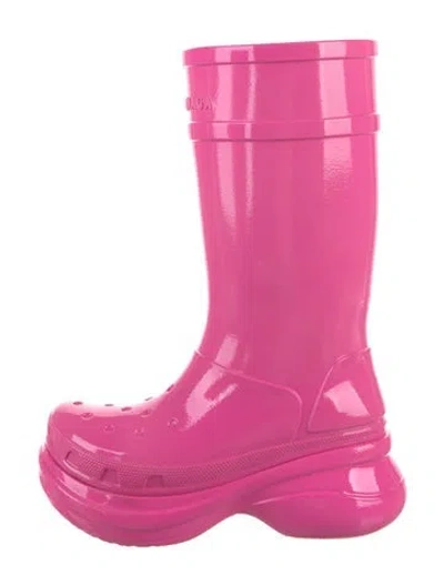 Pre-owned Balenciaga X Crocs Rubber Rain Boots W/ Tags In Pink