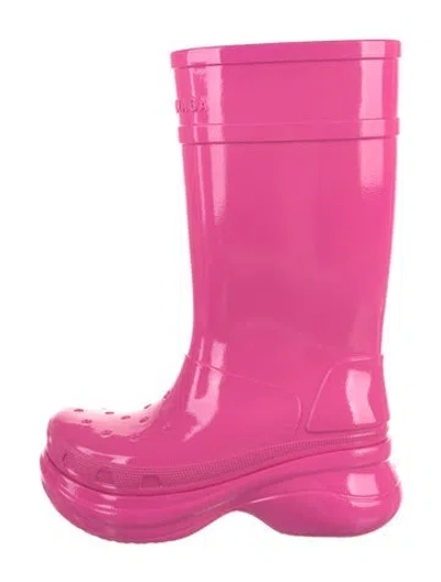 Pre-owned Balenciaga X Crocs Rubber Rain Boots W/ Tags In Pink