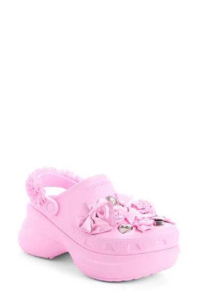 Balenciaga X Crocs Satin Ribbon Clog In Pink