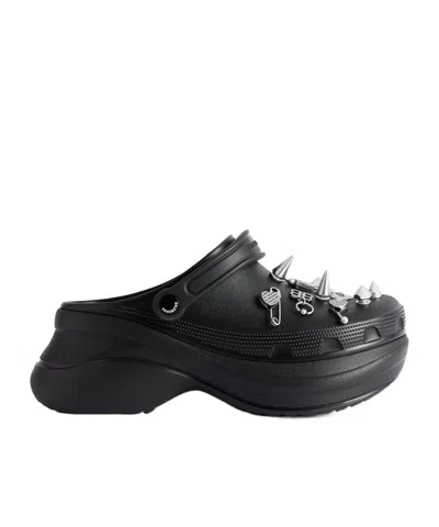 Balenciaga X Crocs X Mule Jibbitz Sandals In Black