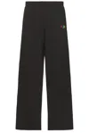 Balenciaga Straight-leg Logo-embroidered Cotton-jersey Sweatpants In Washed Black