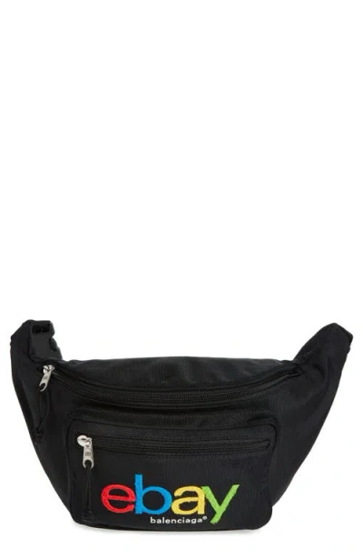 Balenciaga X Ebay Explorer Belt Bag In 1000 Black