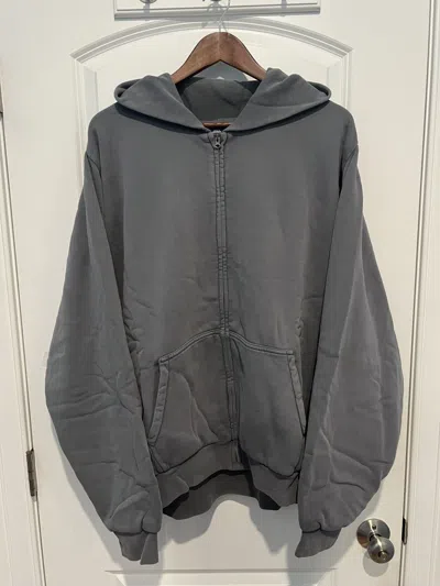 Pre-owned Balenciaga X Gap Yeezy Gap Zip Up Hoodie Poetic Grey In Gray
