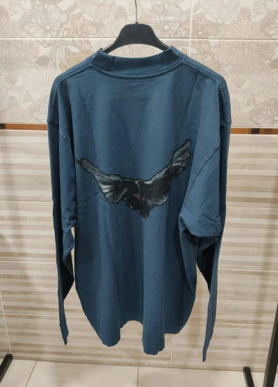Pre-owned Balenciaga X Gap Yeezy Yzy Gap Balenciaga Dove Dark Blue Long Sleeve