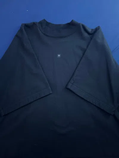 Pre-owned Balenciaga X Gap Yzy Gap Short Sleeve No Seam Black Cotton Shirt T-shirt M 48
