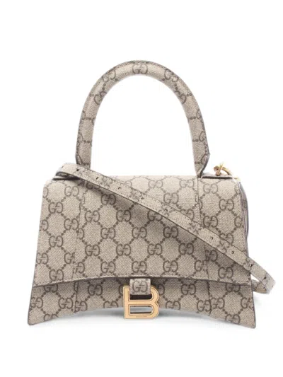 Pre-owned Balenciaga X Gucci 2010s Hacker Project Hourglass Handbag In Neutral