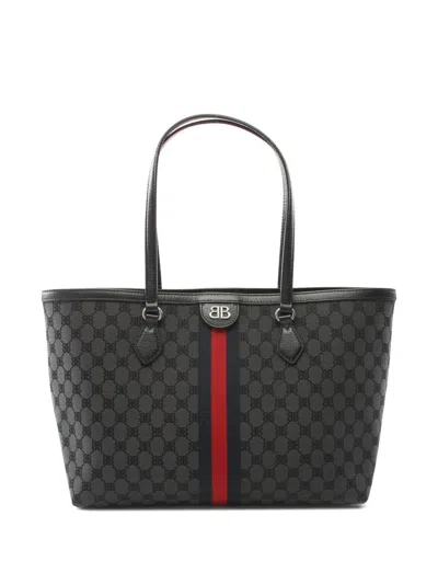 Pre-owned Balenciaga X Gucci 2010s The Hacker Project Tote Bag In Grey