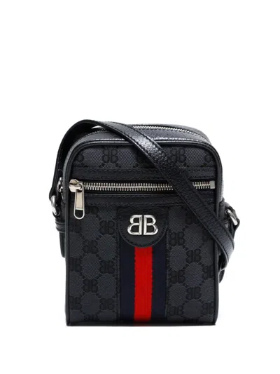 Pre-owned Balenciaga X Gucci 2022s The Hacker Project Shoulder Bag In Black