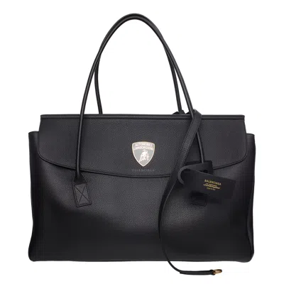 Balenciaga X Lamborghini Carrie Carry All Bag In Black